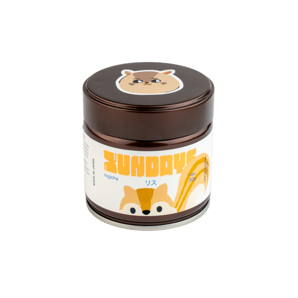 Risu Mid Roast Hojicha tin by xundays – hojicha powder from Uji, Kyoto
