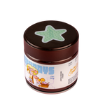 Risu Mid Roast Hojicha tin by xundays with a mint star lid and illustrated label